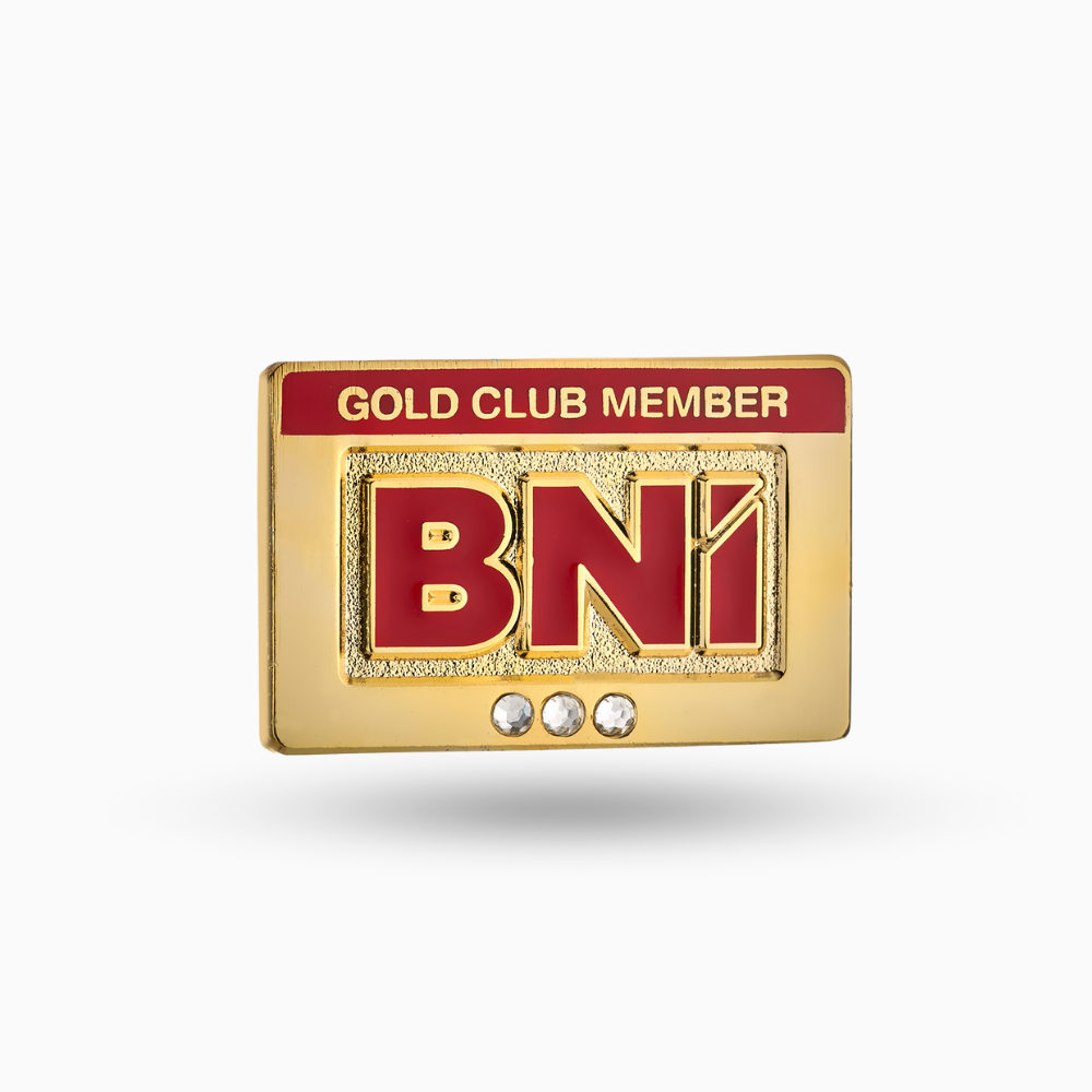 Gold Club Pin (3 stones)